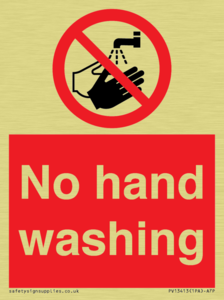 No hand washing